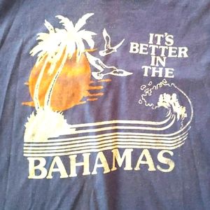 Vintage "It's Better In The Bahamas" tshirt - dark blue- Size L